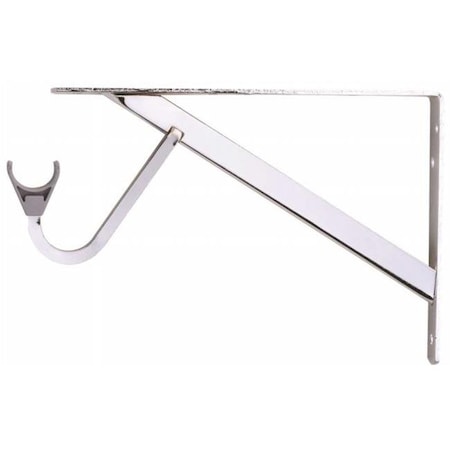 Hardware Express RP0495-CH Fast Mount Closet-Max Shelf And Rod Bracket; Heavy-Duty - Chrome 2492088